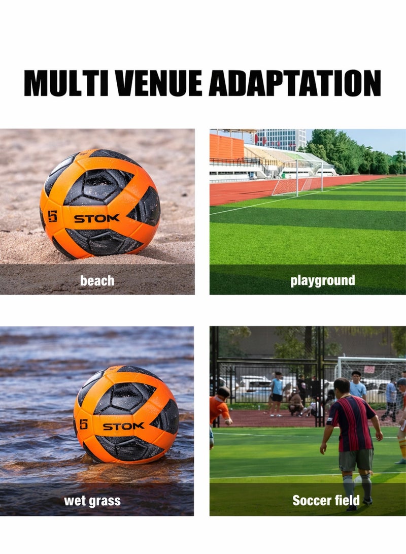 DBLEW Football Size 5 – Hand Stitched Indoor & Outdoor Training Soccer Ball - Image 3